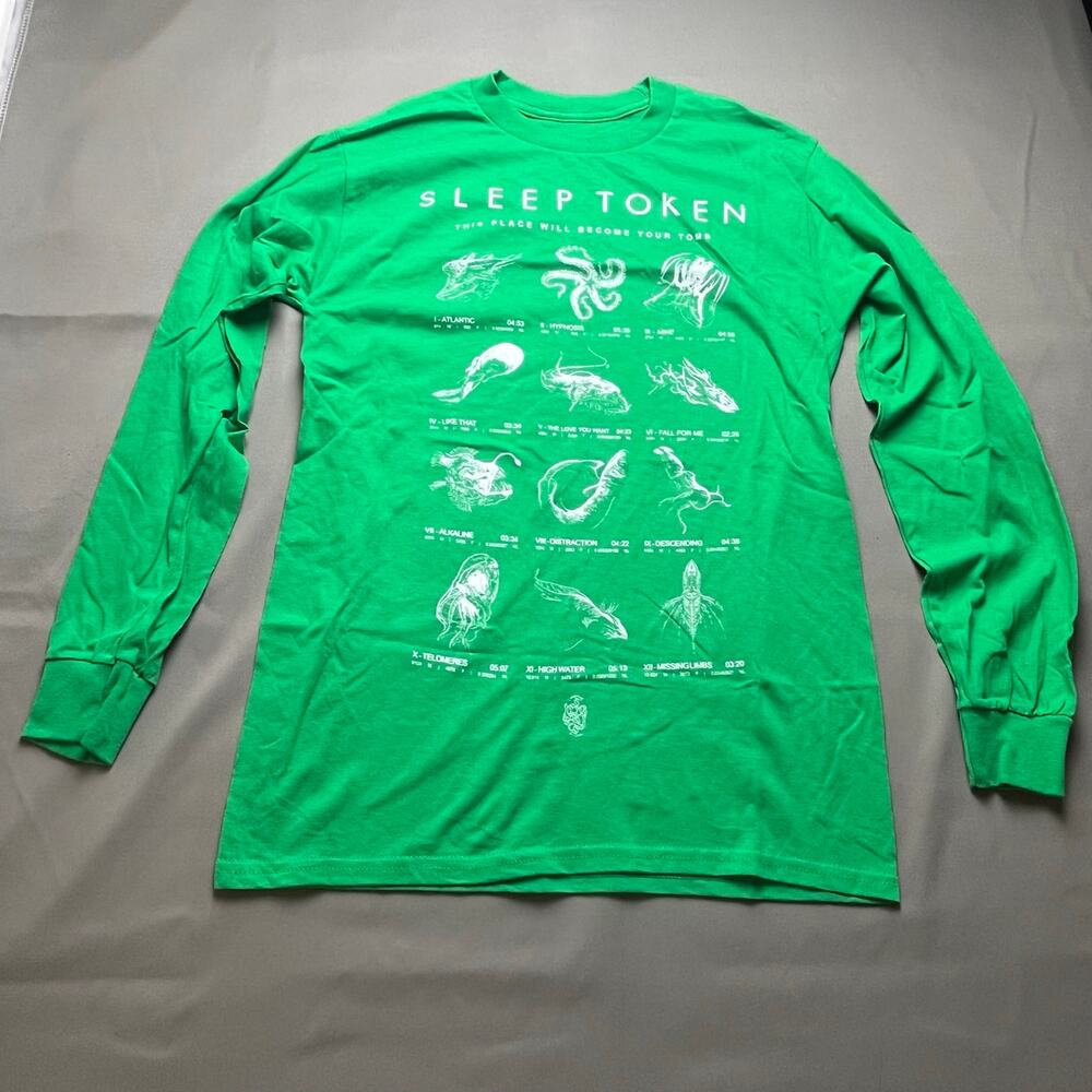 Sleep Token Shirt Green Small Long Sleeve This Place Will Become Your Tomb